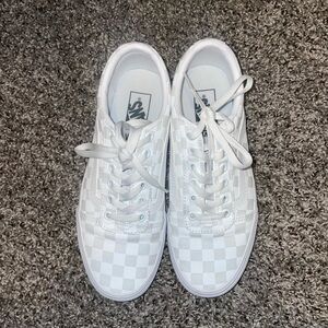 Vans Classic White Checkered Sneakers